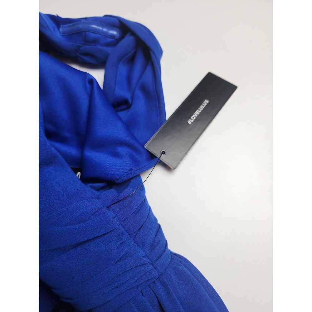Lulus Dress Womens S Divine Dahlia Royal Blue Midi prom wedding formal cocktail - Picture 11 of 13